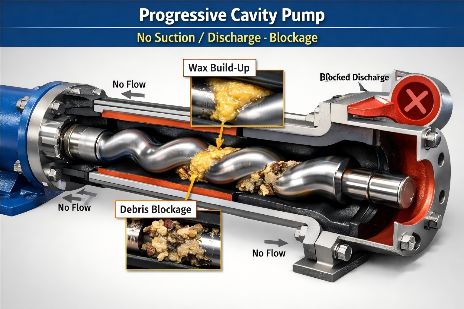 rotor stator blockage
